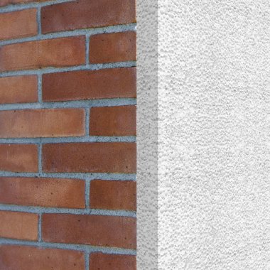 Eve ısı yalıtımlı polistiren panelleri ile - binaların enerji verimliliği 3d render kavramı görüntü