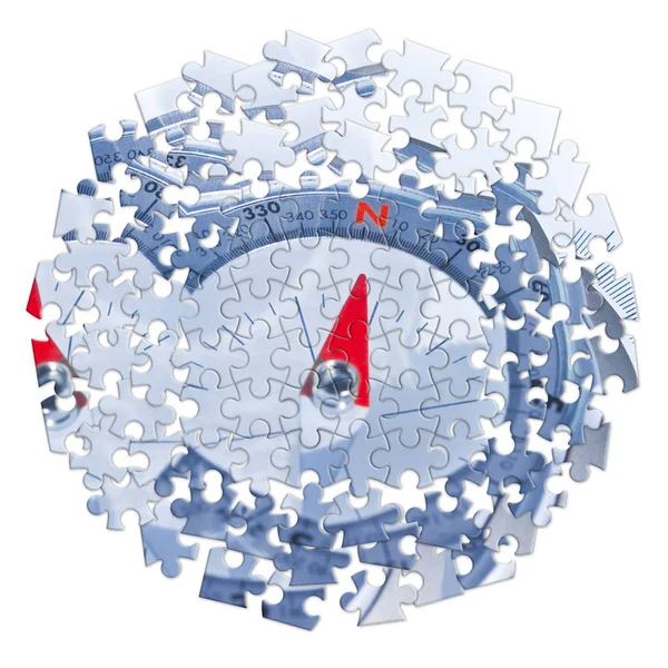 Search your way - concept image in jigsaw puzzle shape