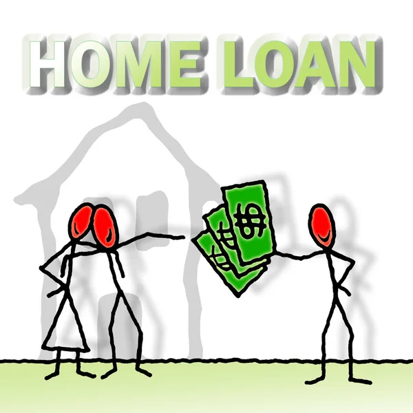 Home loan approved - concept image with illustration drawn by freehand