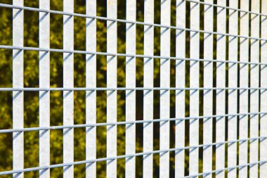 Kopya alanı ile metal ızgara kapalı