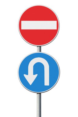 Come back - concept image with road sign clipart
