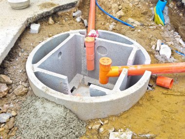 Septik beton tank bir İtalyan İnşaat (septik tank Imhoff adlı derlemede sırasında)
