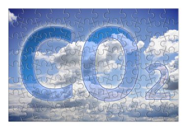 Atmosferdeki CO2 varlığının azaltılması - yapboz konsepti görüntüsü