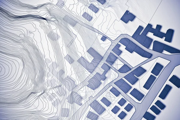 Kabartma harita - topraklarının hayali Kadastro Haritası kavramı ben