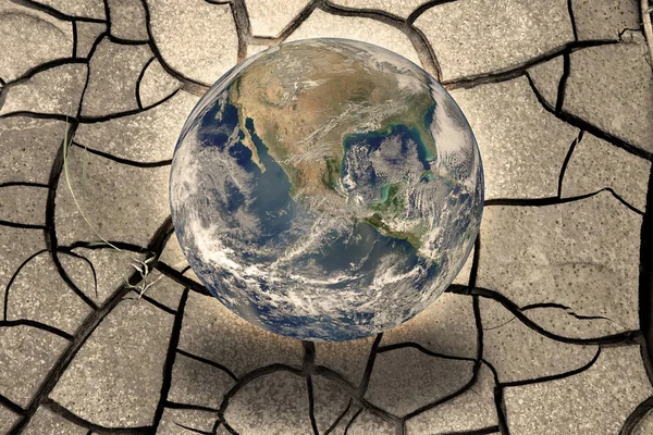 Global warming and climate change concept image with image from NASA — Stock Photo, Image
