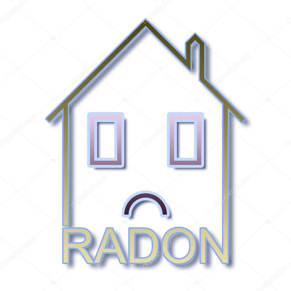 The danger of radon gas in our homes - concept illustration