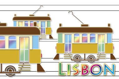 (Avrupa - Portekiz Lizbon şehrinin tipik kentsel ulaşım)