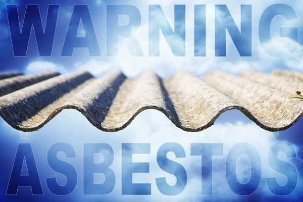 Avvertimento amianto: uno dei materiali più pericolosi della con venzione — Foto Stock