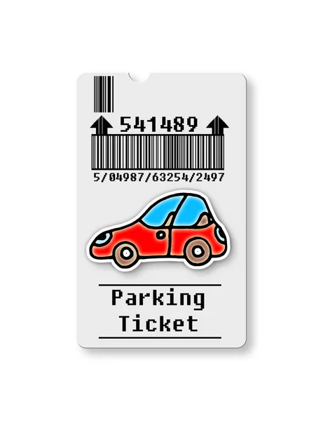 Билет на концепцию парковочной зоны - штрих-код и код — стоковое фото