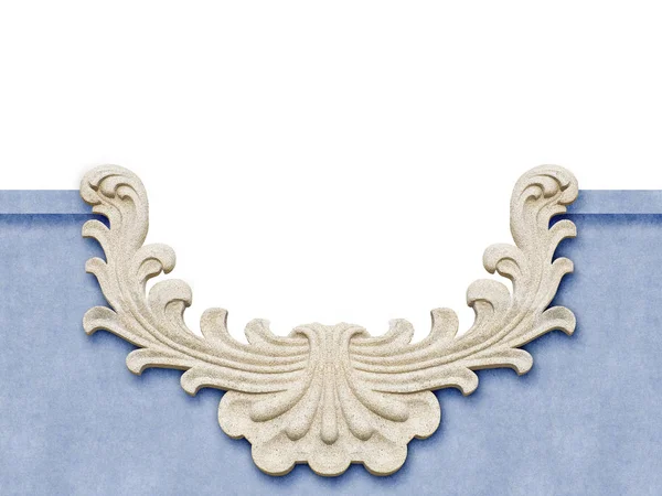 Classical plaster frame against a white background - 3D render c — Stock Photo, Image