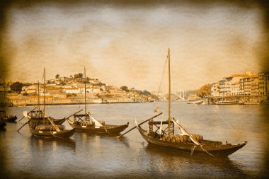 Geçmişte ünlü taşımak için kullanılan tipik Portekizce tekneler