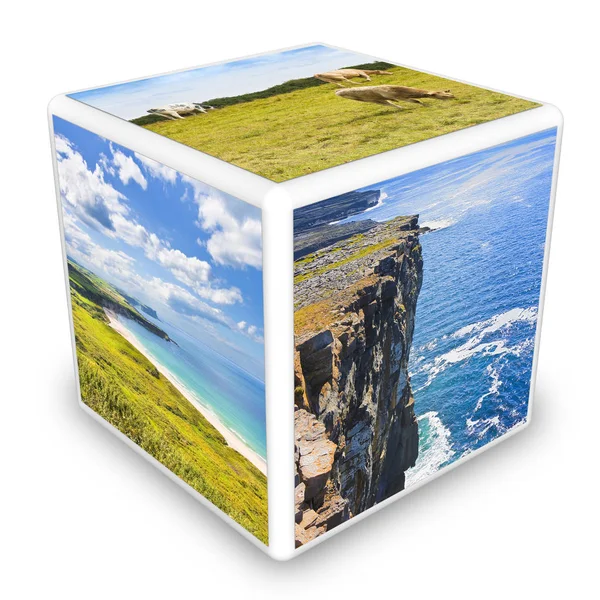 Образ концепции ирландской культуры (Ирландия - Европа) - Cube shaped co — стоковое фото