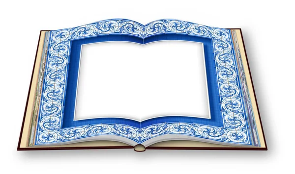 Azulejos denilen tipik Portekizce süslemeleri ile çerçeve tasarımı — Stok fotoğraf
