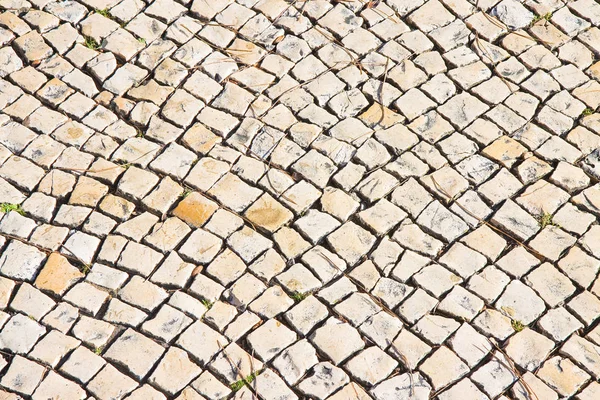 明るい石の小片で作られた典型的なポルトガルの床 — ストック写真