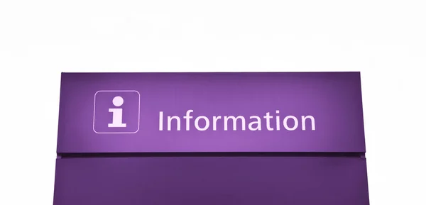 白い背景に紫色の情報記号 - コンセプト画像 — ストック写真