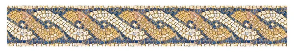 Italská římská mozaika s kruhovým obrázkem z malých barevných — Stock fotografie