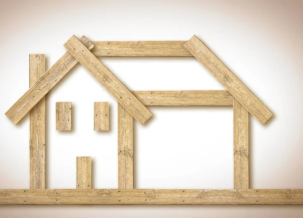 Casa de madeira: construir sua casa confortável com materiais naturais — Fotografia de Stock