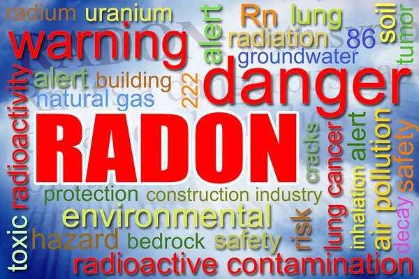 Radon gaz infographie concept image — Photo