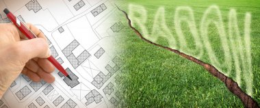 Şehirlerimizde radon gazı tehlikesi - çatlak ile konsept görüntü