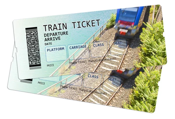火车票概念图片。图像的内容是 — 图库照片