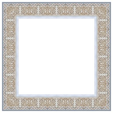 Kolay seçim için beyaz arka plan üzerine eski oyma taş çerçeve, 