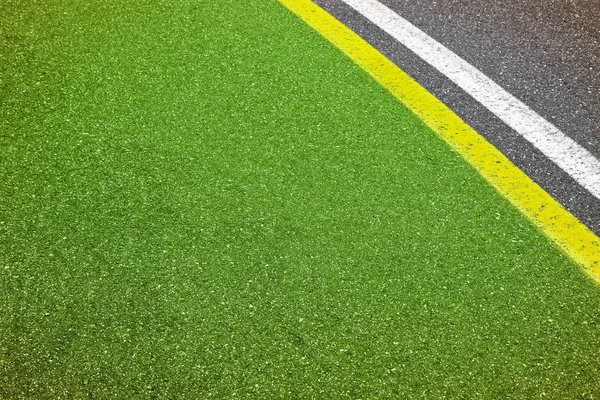 Green Bicycle Lane Green Asphalt — Stock Photo, Image