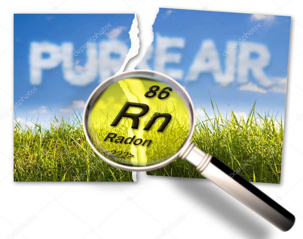 The dangerous radioactive radon gas under the ground - concept i