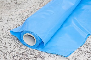 Polyethylene protection vapour barrier to restrict the passage o clipart