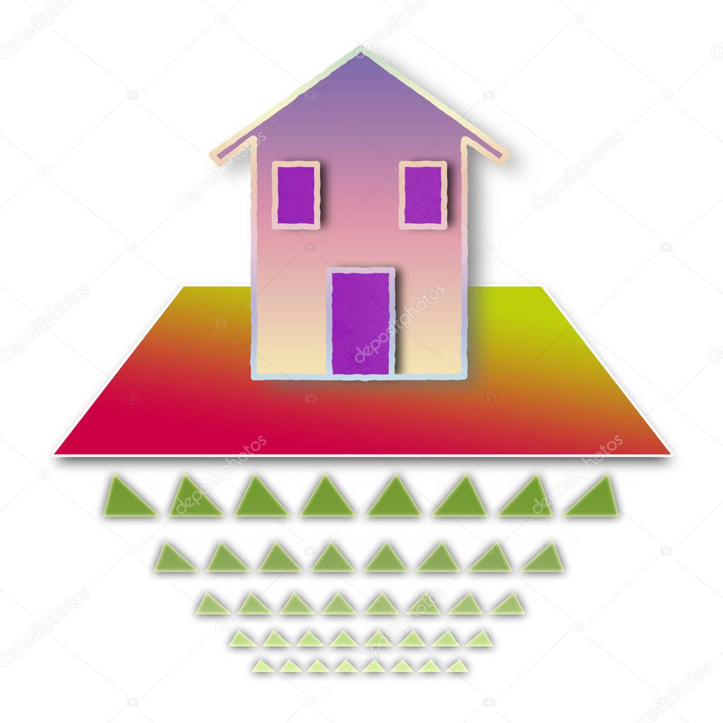 The danger of radon gas in our homes - concept illustration