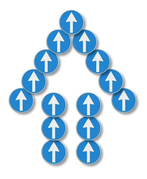 많은 화살표는 화살표 기호 구성 — 스톡 사진
