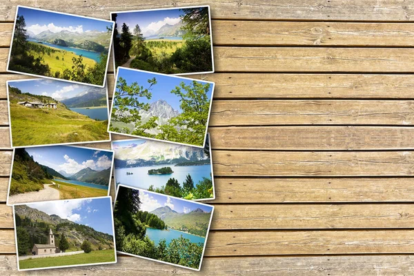 Lago Sils en el Alto Valle de Engadine en un día de verano (Europa  - —  Fotos de Stock