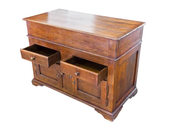 Old italian wooden cupboard just restored on white background fo — Stock Image Old italian wooden cupboard just restored on white background fo Stock Photo