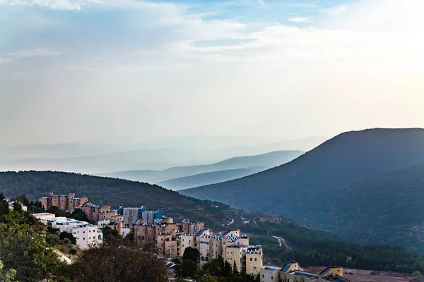 Veduta Dei Monti Galilea Dalla Città Santa Safed Tsfat Israele — Foto Stock