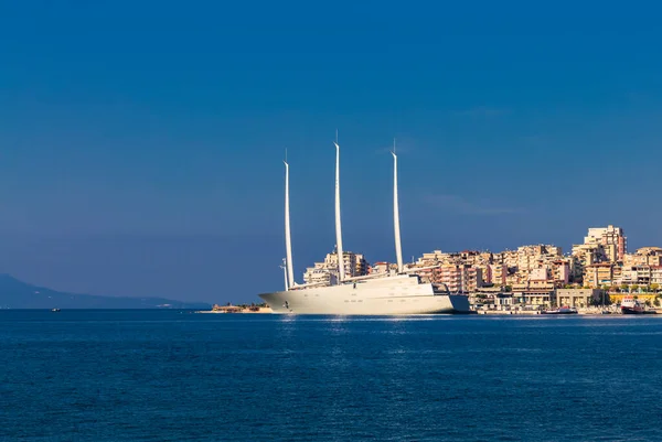 Saranda Albania September 2018 Sailing Yacht Sya One Biggest Sailing — Stock Photo, Image