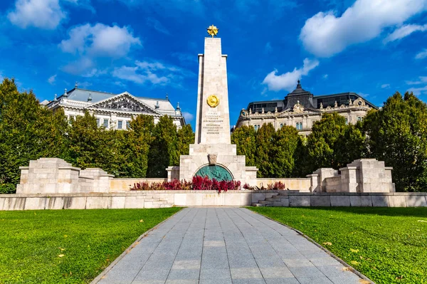 Budapest Hungary Жовтня 2019 Пам Ятник Радянському Визволенню Угорщини Другій — стокове фото