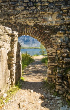 Ünlü Roma yerleşimi, Arnavutluk 'un Butrint arkeoloji kenti, UNESCO dünya mirası