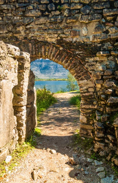 Berömd Romersk Bosättning Arkeologiska Staden Butrint Albanien Unesco Världsarv — Stockfoto