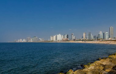 Modern Tel Aviv İsrail silueti