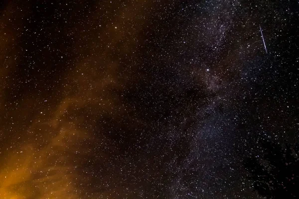 Night Sky Stars Milky Way Perseid Meteor Shower August — Stock Photo, Image