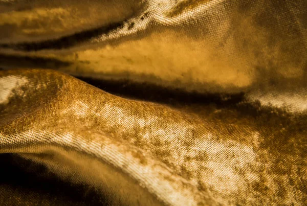 Absztrakt Arany Sárga Szövet Háttér Textúra — Stock Fotó