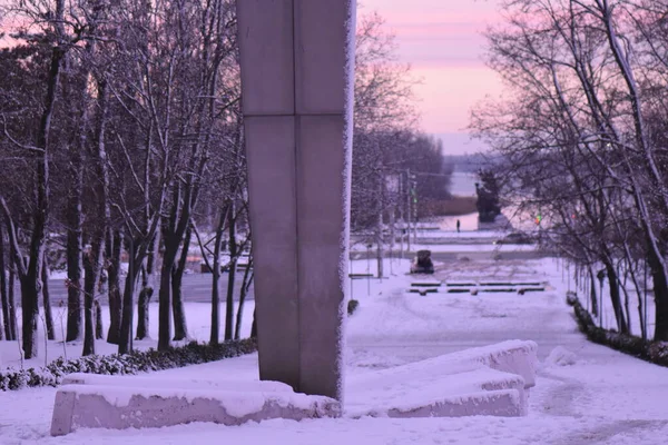 Красочный Закат Городе — стоковое фото