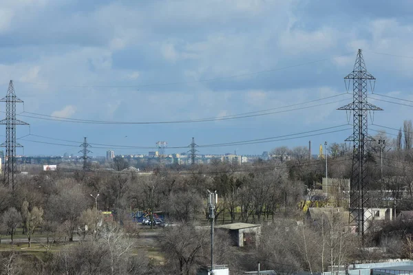 Cloudy Cityscape Cold Winter Day — Stock Photo, Image