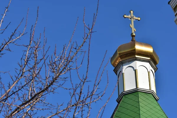 Kirche Sonnigem Wintertag — Stockfoto