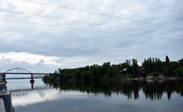Most Přes Řeku Dnipro — Stock fotografie