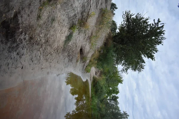 Lago Floresta Dia Nublado — Fotografia de Stock