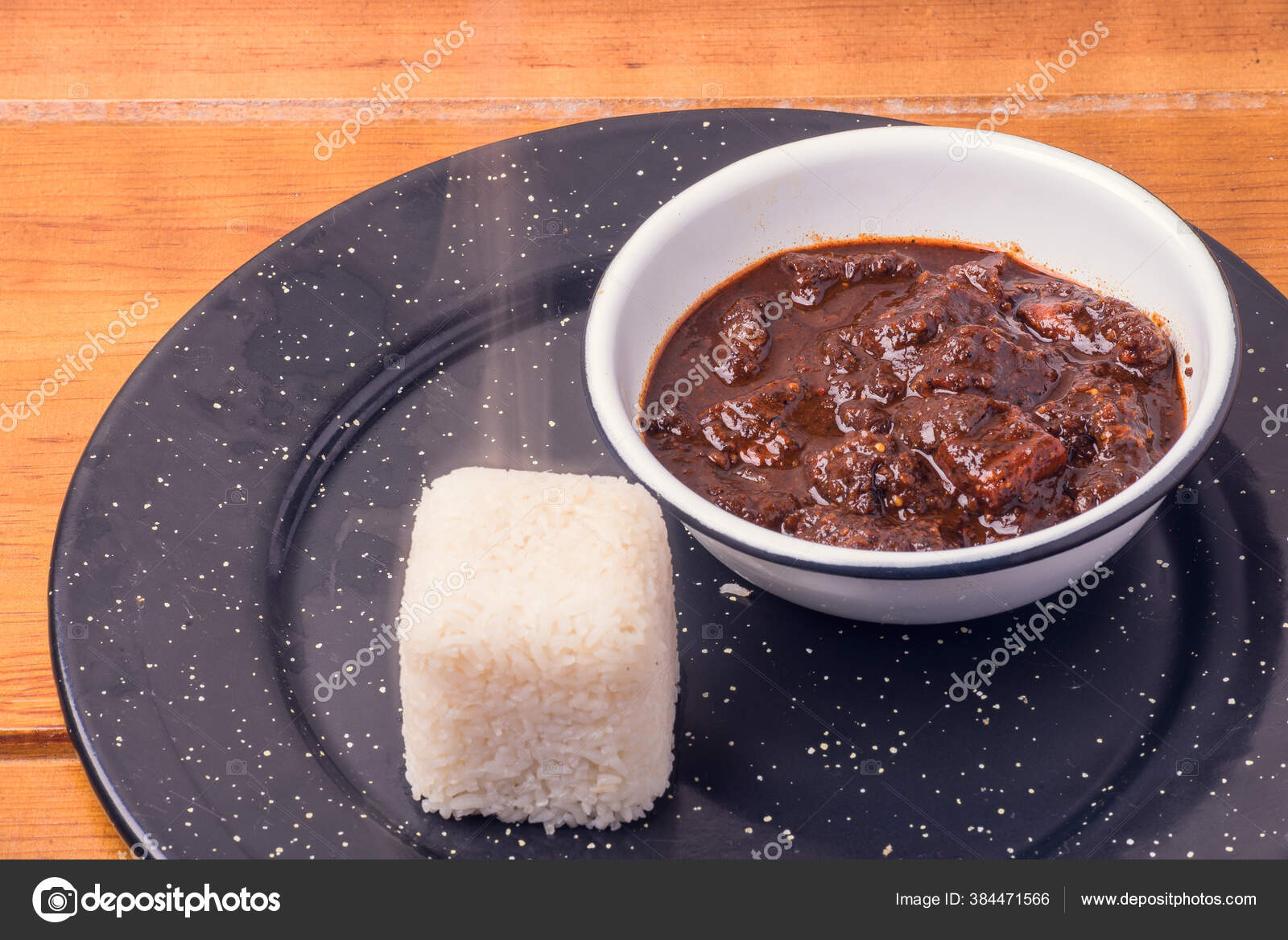 Gourmet Mexican Food Mole Rice Stock Photo by ©rodrigo_lucentini 384471566