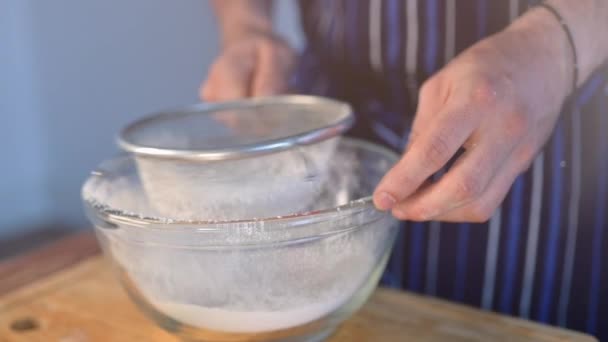 Vidéo Ralenti Mélangé Pâte Processus Fabrication Une Délicieuse Pâte Maison — Video