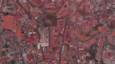 Koloni şehrinin havadan görünüşü, Guerrero eyaletinin en üst manzarası, Meksika yukarıdan..