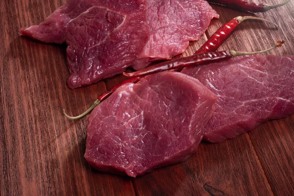 Cortes Premium Bife Cru Carne Fresca Crua Mistura Carne Crua — Fotografia de Stock