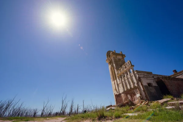 Ciudad Abandonada Ciudad Abandonada Por Una Inundación Ciudad Fantasma Epecun — Foto de Stock